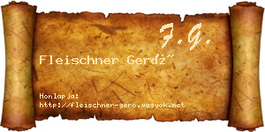 Fleischner Gerő névjegykártya